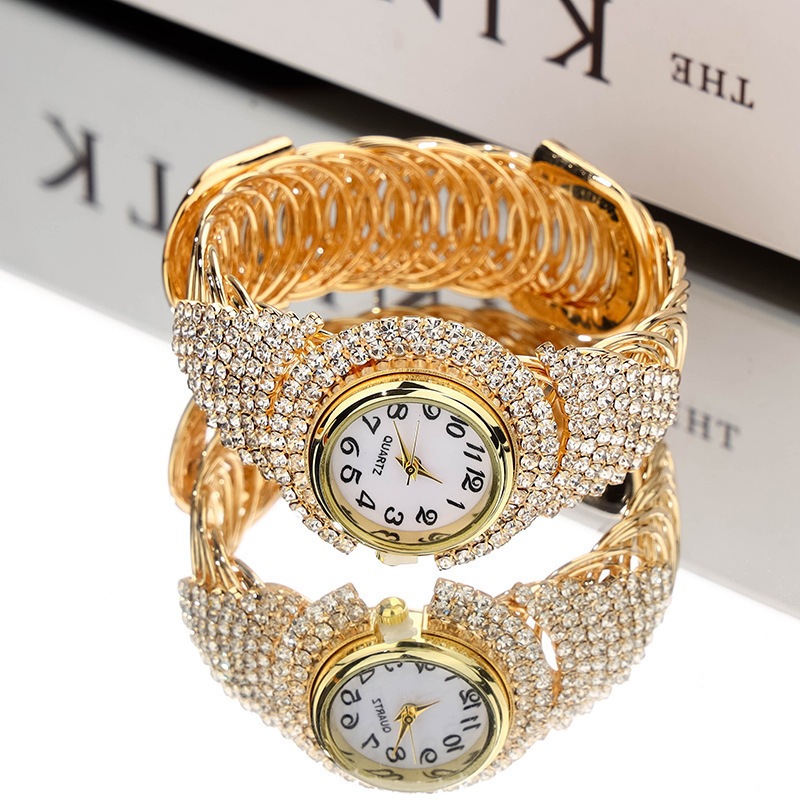 Đồng hồ nữ Đồng hồ nữ thời trang Full Diamond Đồng hồ thạch anh nữ thông thường đa năng