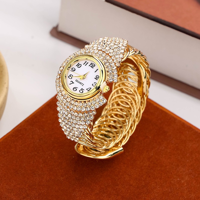 Đồng hồ nữ Đồng hồ nữ thời trang Full Diamond Đồng hồ thạch anh nữ thông thường đa năng