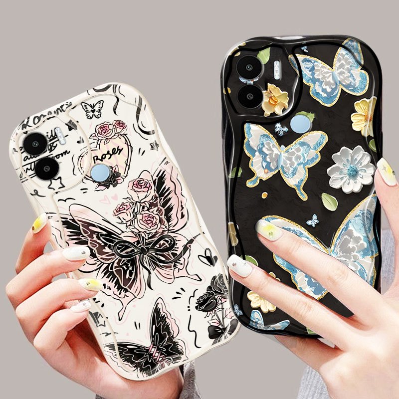 Ốp Điện Thoại YBD Cho Redmi A1 A2 A1 Plus A2 Plus A1 + A2 + Xiaomi POCO C51 C50 Fairy Butterfly INS Style Shell