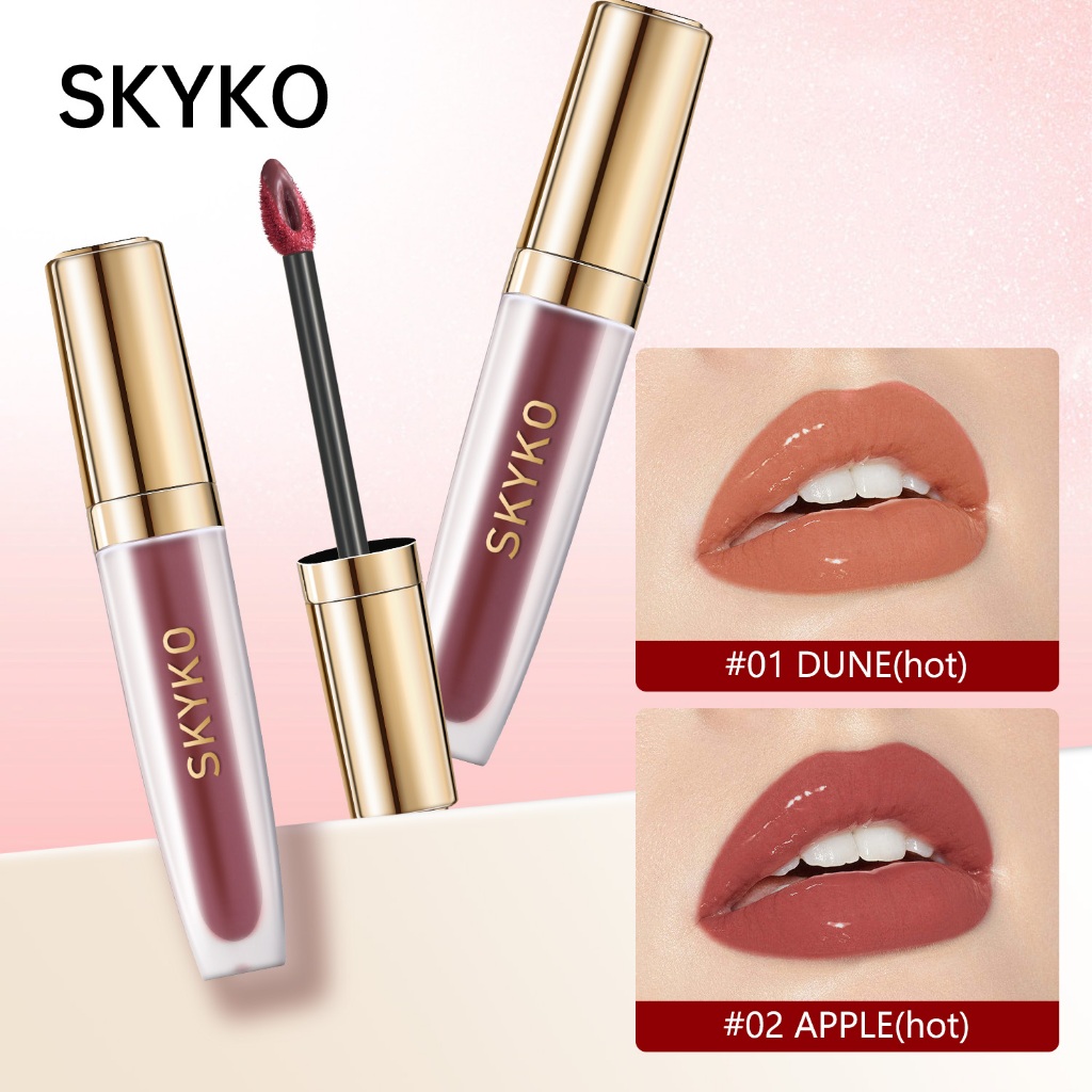 SKYKO Lipgloss Dưỡng Ẩm Son Bóng Chống Thấm Nước Lâu Dài 6 Màu