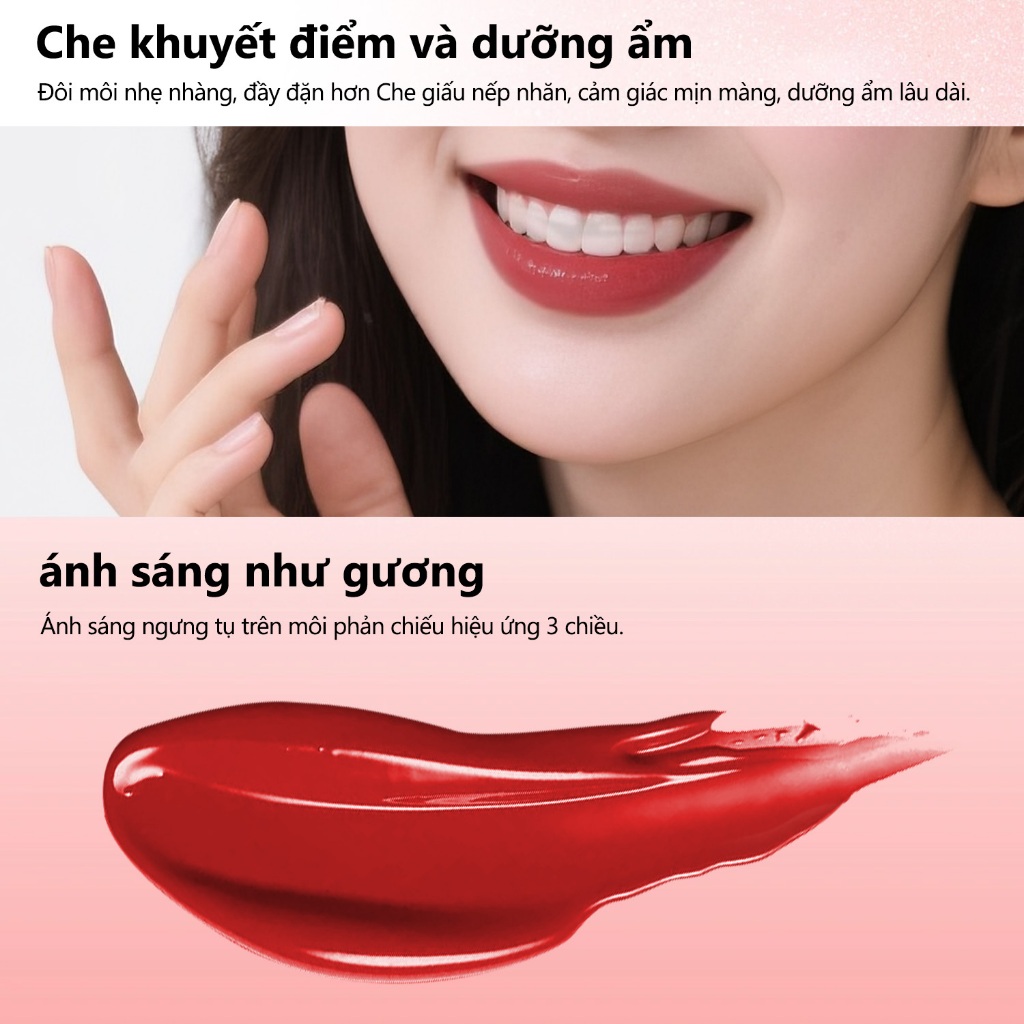 SKYKO Lipgloss Dưỡng Ẩm Son Bóng Chống Thấm Nước Lâu Dài 6 Màu