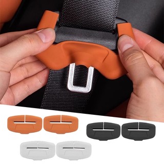 SEAMETAL 2 Chiếc Dây An Toàn Ô Tô Khóa Bảo Vệ Bao Silicon Mềm Chống Va Chạm Vỏ Đa Năng Dây An Toàn Khóa Bảo Vệ