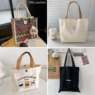 Qwq Thời Trang Mới Vải Nữ Túi Xách Du Lịch Dễ Thương Dã Ngoại Túi Đựng Thực Phẩm Túi Ăn Trưa taikula