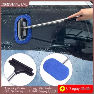 SEAMETAL Có Thể Thu Vào Kính Chắn Gió Ô Tô Lưỡi Lau Tay Cầm Dài Gương Chiếu Hậu Cửa Sổ Kính Rửa Bàn Chải Tự Động Bụi Lau