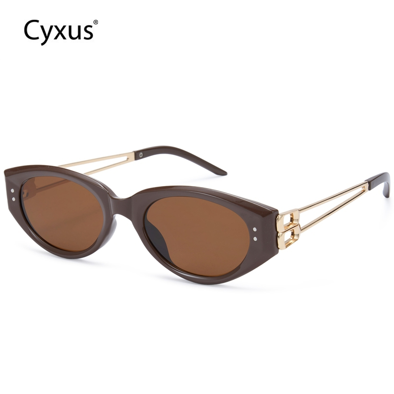 Cyxus Kính Mát Thời Trang Cho Nữ Gọng Kim Loại Mắt Mèo Siêu Nhẹ Chống Tia UV Hoàn Hảo Cho Du Lịch Và Dạo Phố 1306