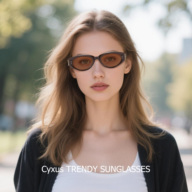 Cyxus Kính Mát Thời Trang Cho Nữ Gọng Kim Loại Mắt Mèo Siêu Nhẹ Chống Tia UV Hoàn Hảo Cho Du Lịch Và Dạo Phố 1306