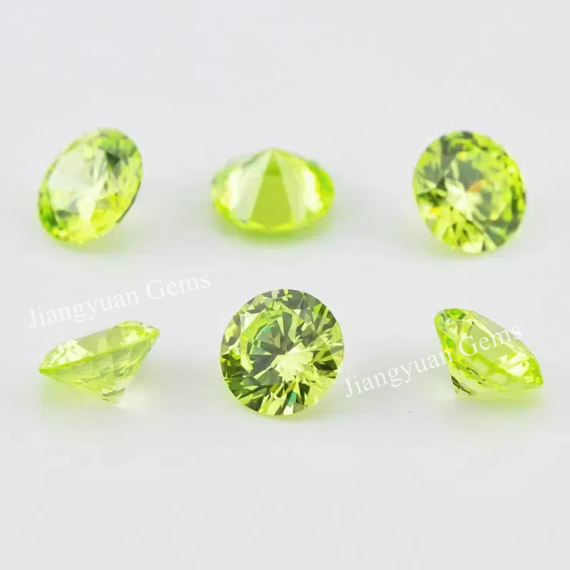 Đá CZ chất lượng cao màu xanh lá, kích cỡ đa dạng từ 0,8mm đến 10mm, phù hợp làm trang sức