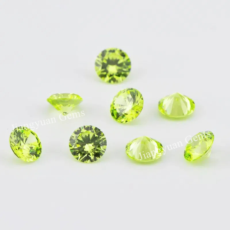 Đá CZ chất lượng cao màu xanh lá, kích cỡ đa dạng từ 0,8mm đến 10mm, phù hợp làm trang sức