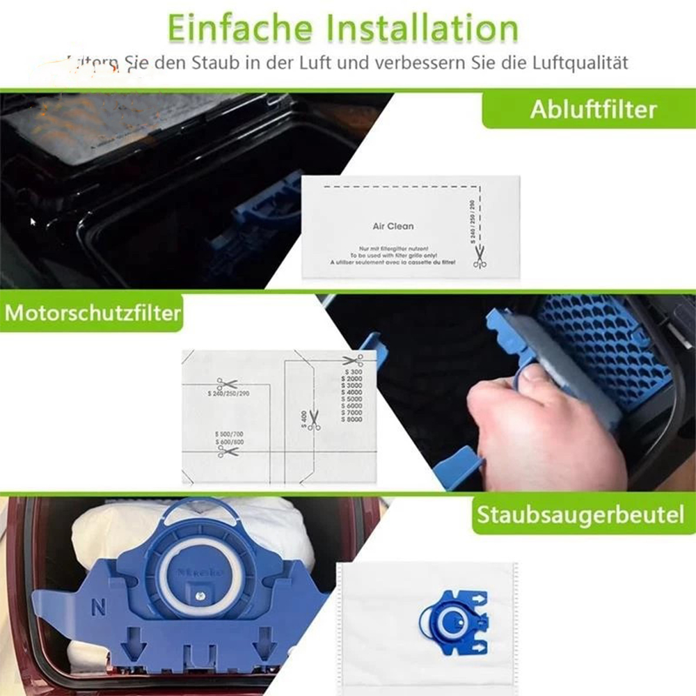 Túi Hút Bụi Cho Miele Complete C2 Complete C3 Classic C1, S8, S5, S2 GN Series Máy Hút Bụi Lọc