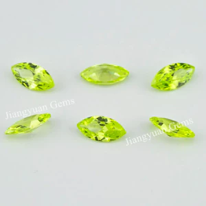 5A Apple Green Marquise Cut Cubic Zirconia 15 / 30 chiếc 2x4mm ~ 6x12mm Đá CZ rời để trang sức DIY