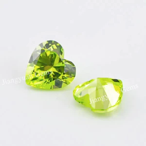 Đá CZ màu xanh lá tim cắt 3x3mm ~ 10x10mm - 15/30 viên cho trang sức DIY