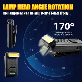 Đèn pha LED sạc lại, đèn pin chống nước ngoài trời có kẹp và từ tính, kèm cảm biến sóng