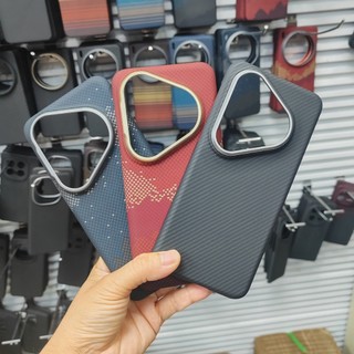 Từ Tính Chính Hãng Aramid Sợi Carbon Dành Cho Huawei Pura 80 Ultra Pro Plus + Kim Loại Len Sạc Không Dây Vỏ Điện Thoại Ốp Lưng