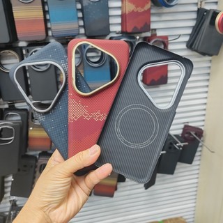 Từ Tính Chính Hãng Aramid Sợi Carbon Dành Cho Huawei Pura 80 Ultra Pro Plus + Kim Loại Len Sạc Không Dây Vỏ Điện Thoại Ốp Lưng