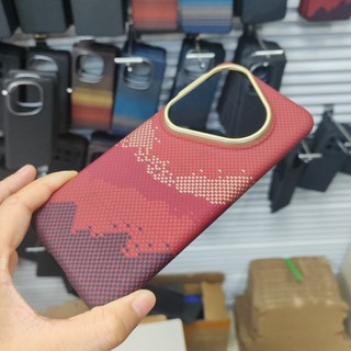 Từ Tính Chính Hãng Aramid Sợi Carbon Dành Cho Huawei Pura 80 Ultra Pro Plus + Kim Loại Len Sạc Không Dây Vỏ Điện Thoại Ốp Lưng