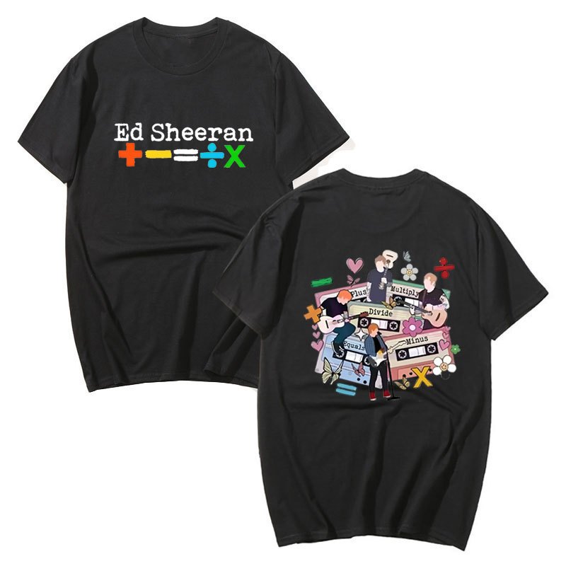 Áo thun tee Ed Sheeran tour mới, tay ngắn, cổ tròn