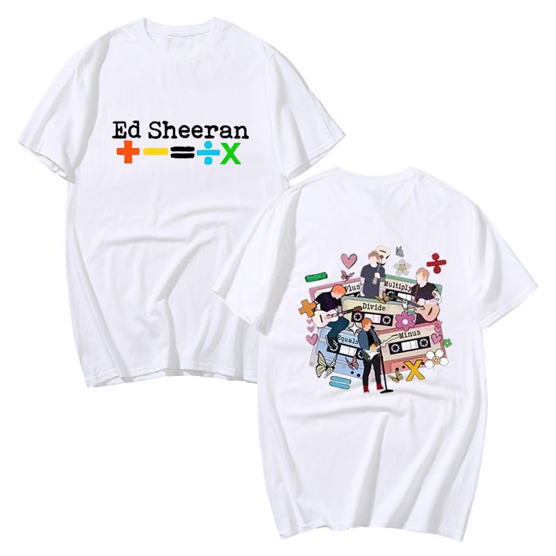 Áo thun tee Ed Sheeran tour mới, tay ngắn, cổ tròn