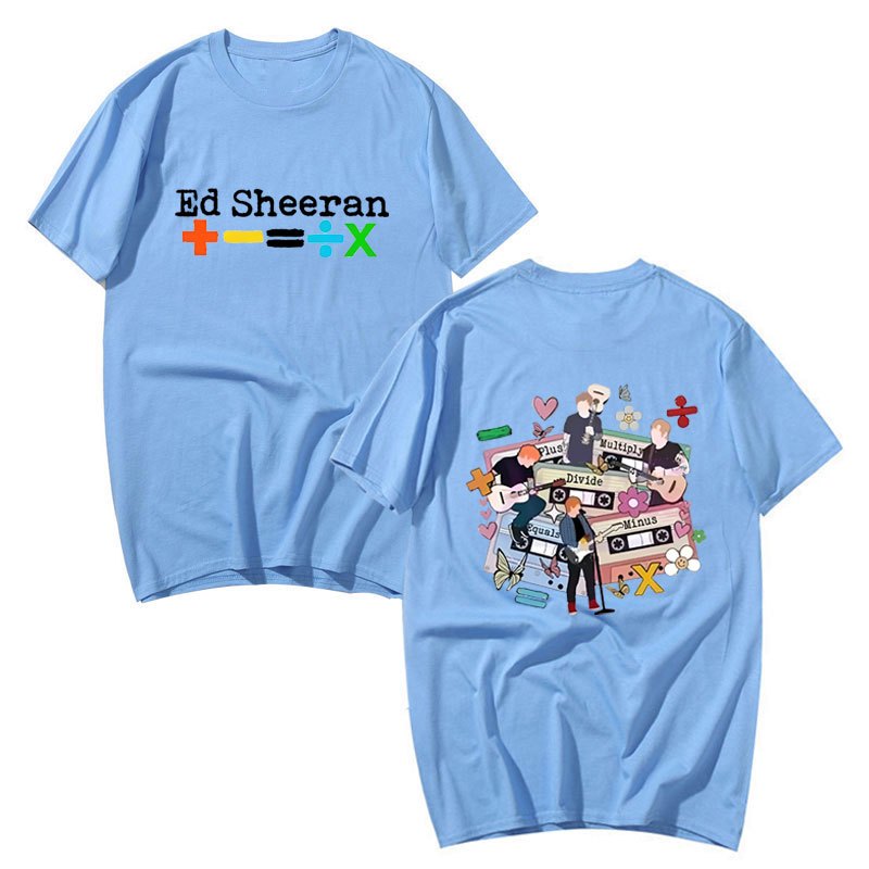 Áo thun tee Ed Sheeran tour mới, tay ngắn, cổ tròn