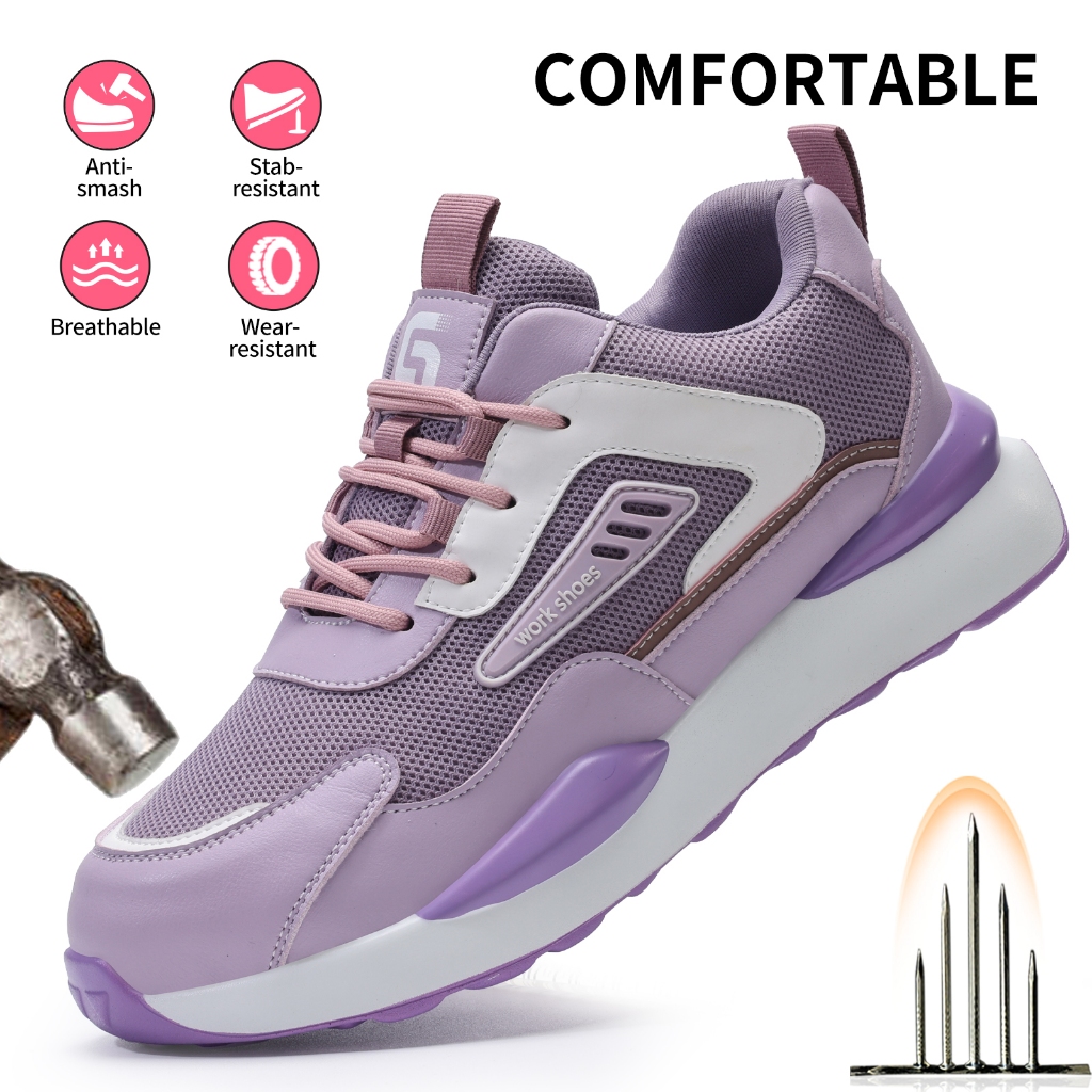 Giày bảo hộ nữ và giày công sở GUYISA ngón chân thép 0283pk 37-43