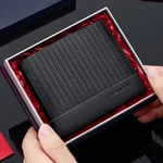 WilliamPOLO Ví Nam Da Thật Đa Năng Chống Trộm - Ví Ngắn Nhỏ Gọn Có Ngăn Đựng Tiền Xu Khóa Kéo  Mens Wallet Genuine Leather Short Anti-Theft RFID Blocking Slim With Zip Coin Pocket Free Ship — ảnh 3