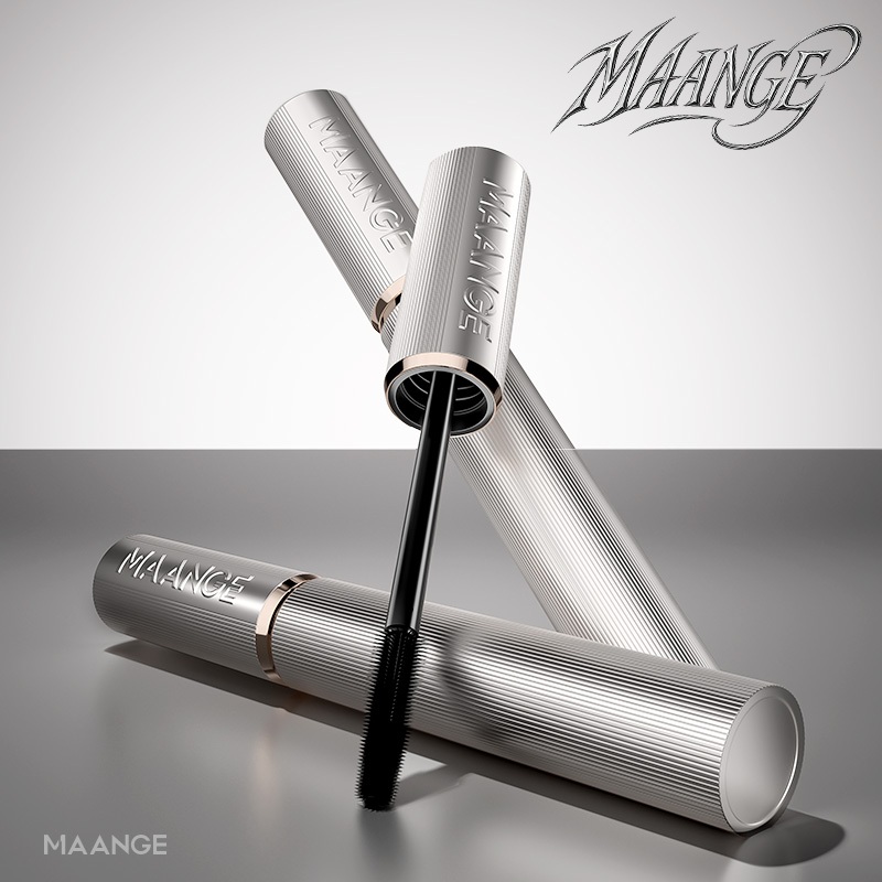 Mascara MAANGE màu đen chuốt mi cong dài dày chống nước và mồ hôi