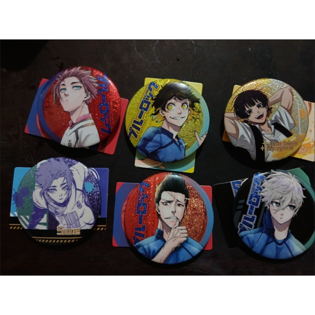Hộp mù huy hiệu Pin BLUE LOCK 75mm – Bộ 6 gói | Mặt dây chuyền túi đau | Quà tặng hàng hóa Anime
