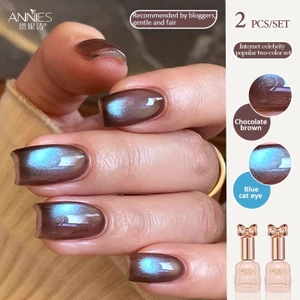 Annies Combo Độc Quyền: Gel Mắt Mèo Nâu Xanh Dương, Gel Sôcôla Bạc Hà & UV Đôi Màu - 10ml