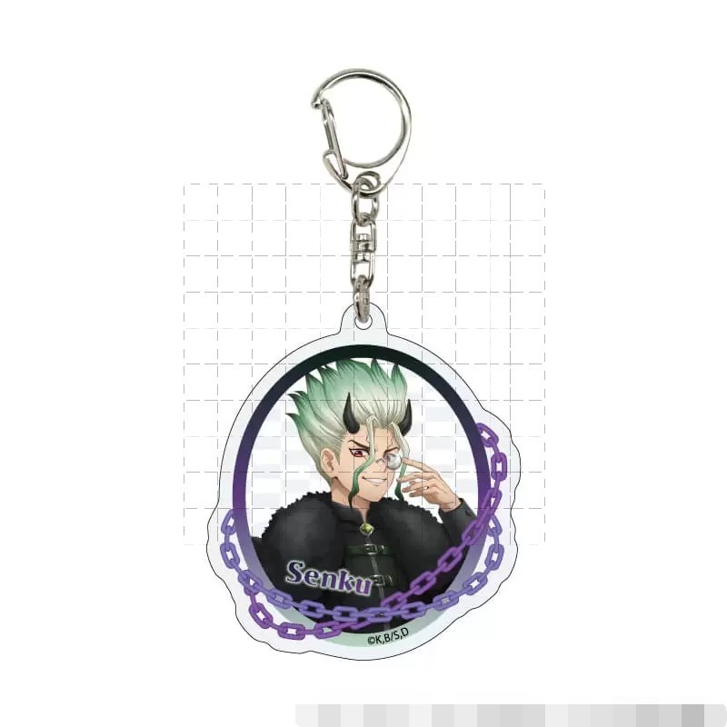 Bác sĩ Đội khoa học đá Phong cách quỷ Ver. Chân đế Acrylic Fanmade / Móc khóa Senku Gen Anime Hình Merch