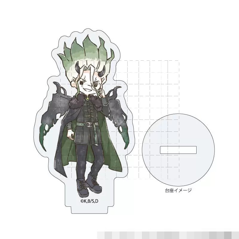 Bác sĩ Đội khoa học đá Phong cách quỷ Ver. Chân đế Acrylic Fanmade / Móc khóa Senku Gen Anime Hình Merch