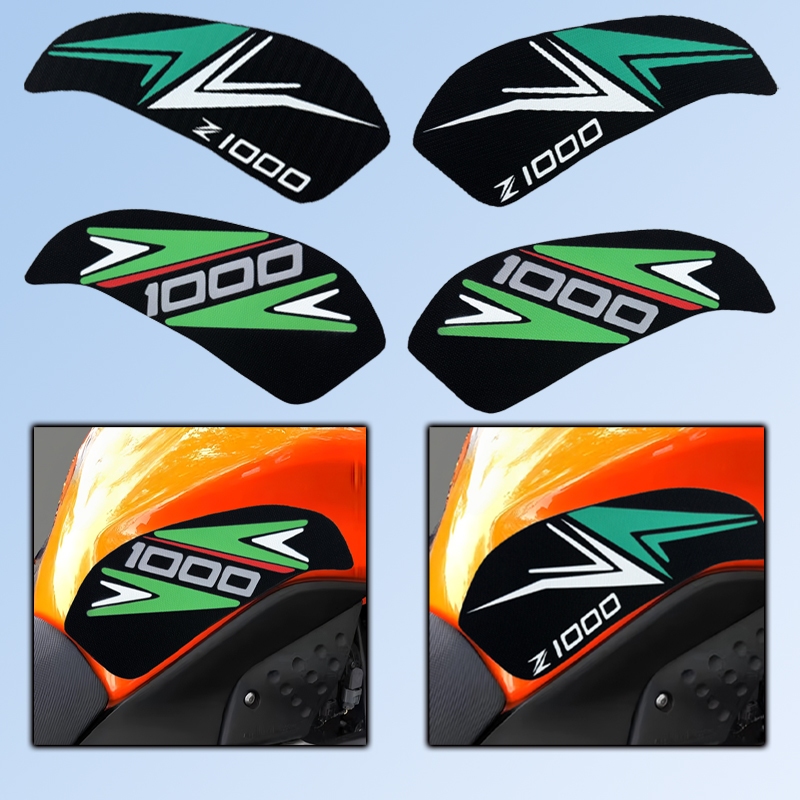 Dành Cho Kawasaki Z1000 2007-2013 Xe Máy Bình Nhiên Liệu Bên Miếng Dán Z1000 2014-2020 Chống Thấm Nước Chống Trơn Trượt Bình Nhiên Liệu Miếng Lót