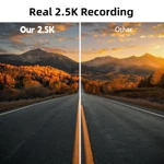 Joysync 3 Kênh Dash Cam, Camera trước 2.5K / 720P Bên trong / 480P Phía sau ô tô có điều khiển ứng dụng WiFi cho ô tô, Camera hành trình có tầm nhìn ban đêm, Ghi vòng lặp, WDR, Cảm biến G, Màn hình đỗ xe 24H — ảnh 6