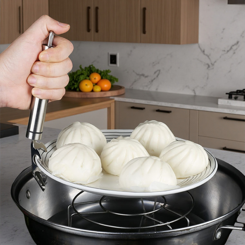 Kẹp Gắp Đĩa Tô Nóng Chống Dính Inox 304 - Heat Resistant Multifunctional Stainless Steel Plate Bowl Gripper Tongs