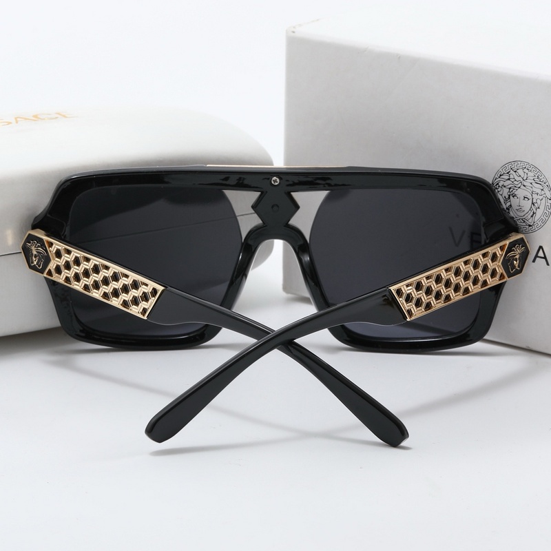 Kính râm unisex gọng vuông cổ điển, che nắng chống UV400, mặt tròn và mỏng