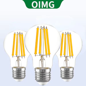 OIGM E27 4W 6W 8W 12W Chất Lượng Cao Edison Bóng Đèn LED Vintage Đèn Ấm Vàng Retro Bóng Đèn 220V A60