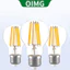 OIGM E27 4W 6W 8W 12W Chất Lượng Cao Edison Bóng Đèn LED Vintage Đèn Ấm Vàng Retro Bóng Đèn 220V A60