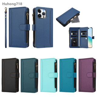 Ốp Da Dây Kéo Lật Cho Samsung Galaxy S10 Lite S21 S22 Pro S23 S24 FE Ultra Plus Khe Cắm Đa Thẻ Sang Trọng Lật Ví Bao Da