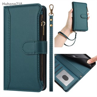 Ốp Da Dây Kéo Lật Cho Samsung Galaxy S10 Lite S21 S22 Pro S23 S24 FE Ultra Plus Khe Cắm Đa Thẻ Sang Trọng Lật Ví Bao Da
