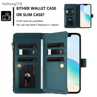 Ốp Da Dây Kéo Lật Cho Samsung Galaxy S10 Lite S21 S22 Pro S23 S24 FE Ultra Plus Khe Cắm Đa Thẻ Sang Trọng Lật Ví Bao Da