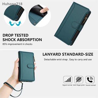 Ốp Da Dây Kéo Lật Cho Samsung Galaxy S10 Lite S21 S22 Pro S23 S24 FE Ultra Plus Khe Cắm Đa Thẻ Sang Trọng Lật Ví Bao Da