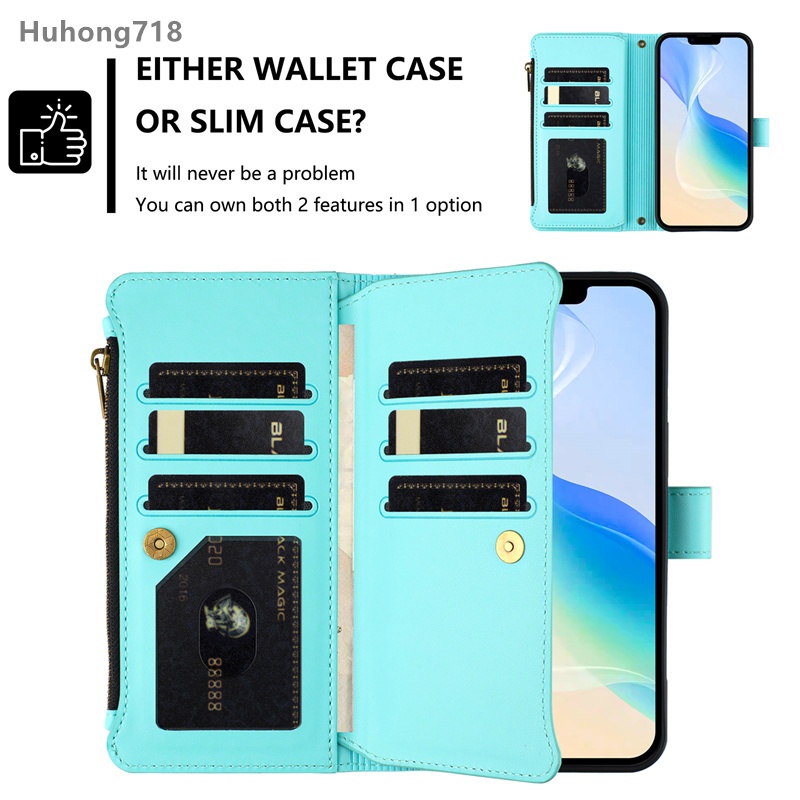 Ốp Da Dây Kéo Lật Cho Infinix Note 12 2023 30 VIP 40 50 Pro Plus 40X 50S 4G 5G Khe Cắm Đa Thẻ Sang Trọng Lật Ví Bao Da