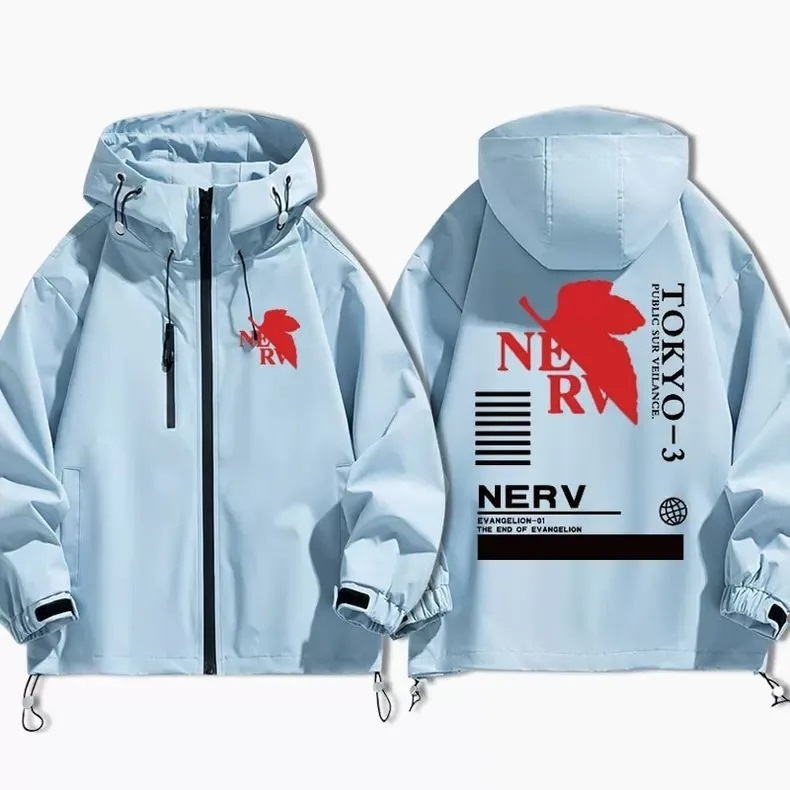 Áo khoác quần áo EVA Ayanami Rei Ikari Shinji EVA Neon Genesis Anime Evangelion Áo khoác máy đầu tiên Quần áo hai chiều Nam Nữ Áo khoác mùa thu đông
