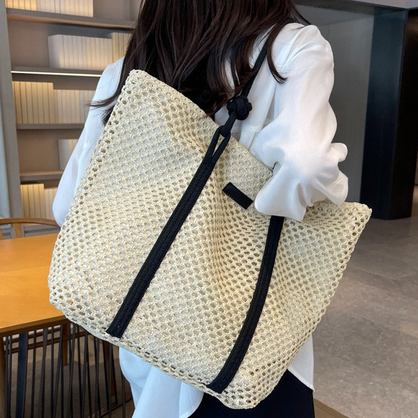Túi dệt rơm dung tích lớn, kiểu xô, tote, đeo vai, đeo chéo