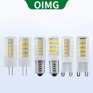 OIMG Bóng đèn LED gốm G4 G9 E14 220V 3W 5W 7W 9W Ánh sáng ấm 3000K Ánh sáng trung tính 4000K Ánh sáng trắng 6000K Ba màu