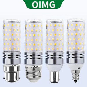 OIMG Bóng đèn Led Vỏ nhôm 12W Ánh sáng ấm 3000K Ánh sáng trắng 6000K Ba màu E12 E14 E27 B15 B22 220V