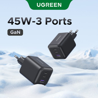 Củ sạc Ugreen 45W GaN 3 Cổng 2 USB C & 1 X527