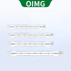 Bóng đèn tuyến tính Halogen OIMG có thể điều chỉnh độ sáng R7S 60W / 80W / 100W / 120W / 150W / 500W / 1000W / 1500W 78mm / 118mm / 119mm / 254mm Ống hai đầu màu trắng ấm 2800K