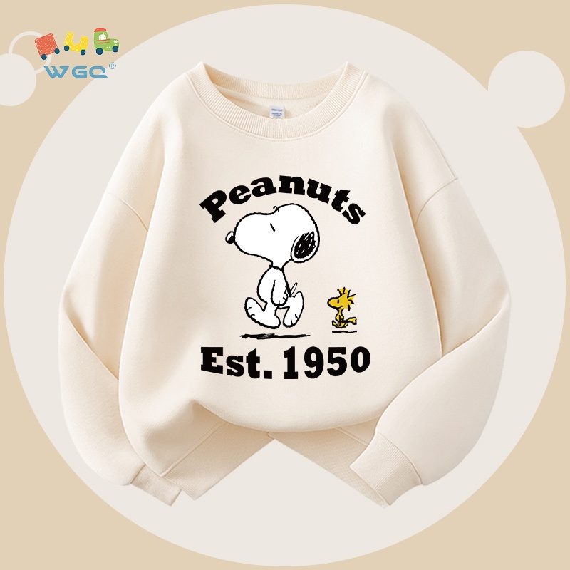 W.G.Q Áo Sweater bé trai, phong cách mùa xuân thu in hợp thời trang, vải mềm mại thoải mái, thích hợp cho trang phục thể thao ngoài trời