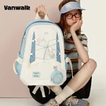Vanwalk Cặp sách  balo đi học balo nữ balo cá tính Xuất hiện thời trang du lịch hằng ngày Trường học Thương hiệu sản phẩm chính hãng V2916 — ảnh 3