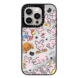 Ốp điện thoại gương hình thỏ hồng CASENEAL Thích hợp cho iPhone 17ProMax 17pro 17 air 16promax 16 15promax 15 14promax 13 13promax Ốp lưng cứng chống rơi thời trang