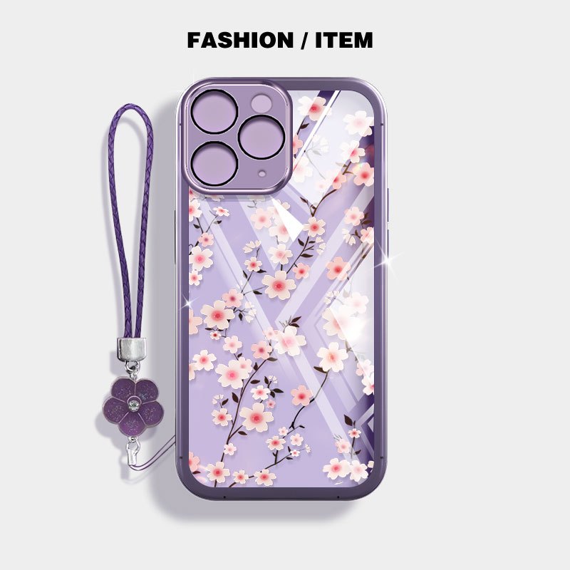 Vỏ Hoa YBD INS Cho iPhone 11 Pro Max 12 Pro Max 13 Pro Max Thời Trang Hoa Anh Đào ulips Mảnh Hoa Nhỏ